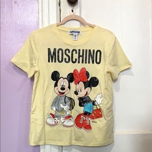 H&MOSCHINO MINNIE-MICKEY LIGHT YELLOW TEE